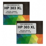 Zgodny komplet tuszy do HP 303XL  HP ENVY Photo 6220 6230 6232 6234 7130 7134 7830 7834 T6N03AE + T6N04AE