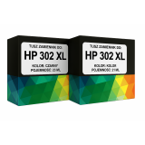 Zgodny komplet tuszy HP 302XL DeskJet 3830 2130 3832 F6U68AE + F6U67AE