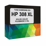 Zgodny tusz do HP 308 XL 21ml KOLOR HP ENVY 6110e, 6130e, 6530e, 6120e, 6132e, 6532e, 6122e, 6520e  7FP21UE 7FP22UE